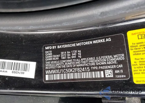 2019 Mini Hardtop Cooper from USA, damaged, VIN WMWXU1C50K2F82415